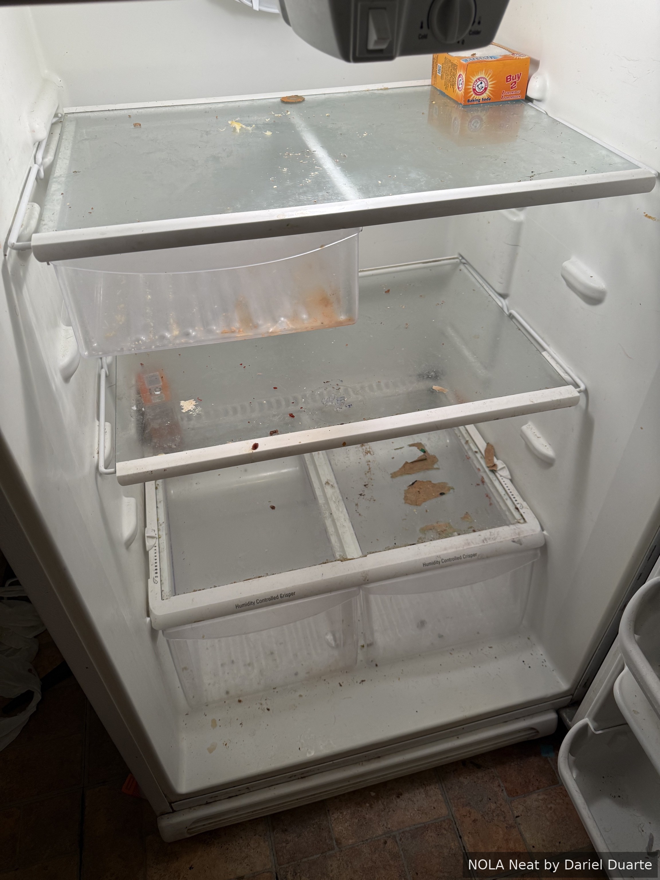 Fridge interior before